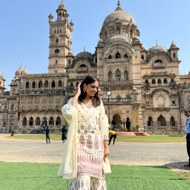 White Gharara Set