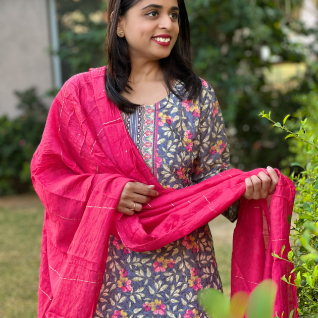 Grey Kurta Set