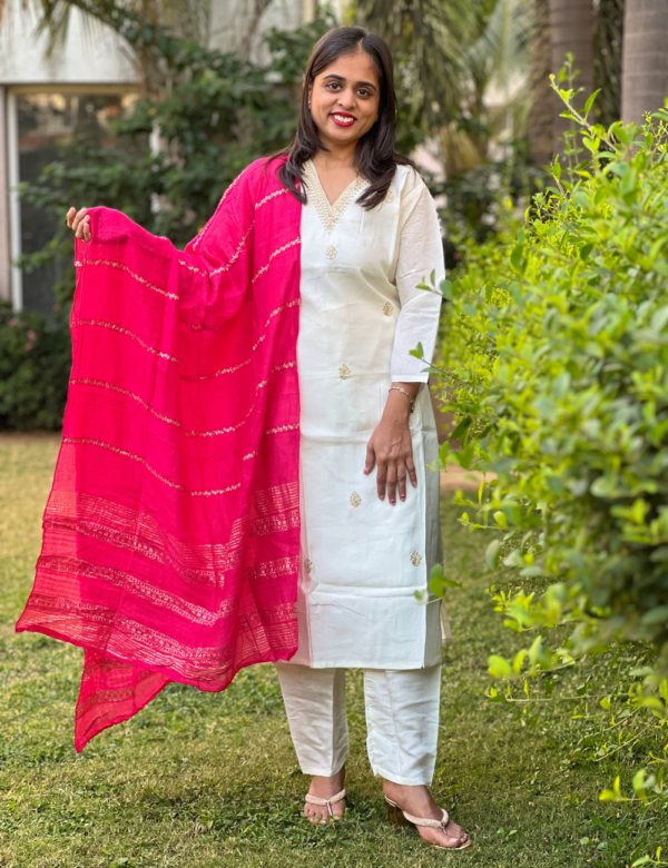 White Kurta Set