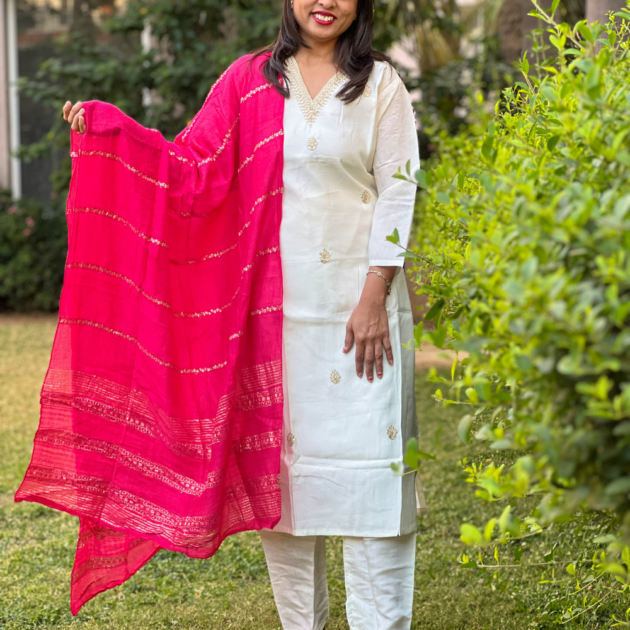 White Kurta Set