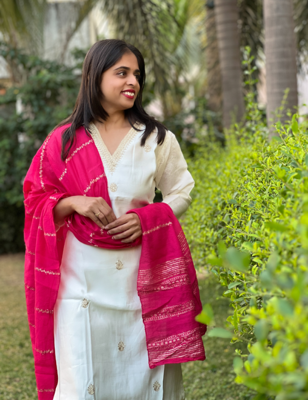 White Kurta Set - Image 3