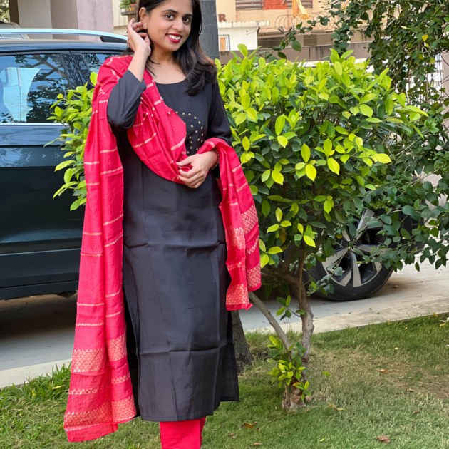 Black kurta set