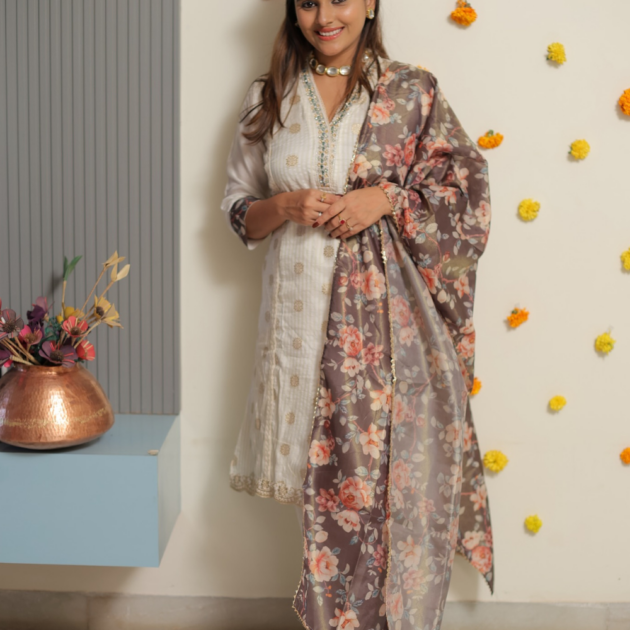 Organza Kurta Set