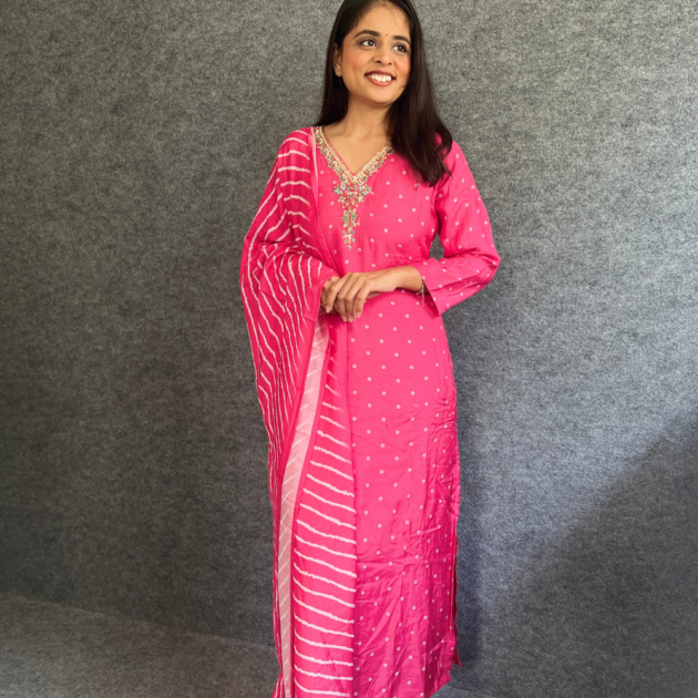 Hot Pink Kurta Set