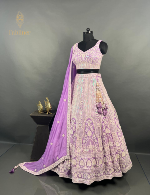 Lavender Bridal Lehnga