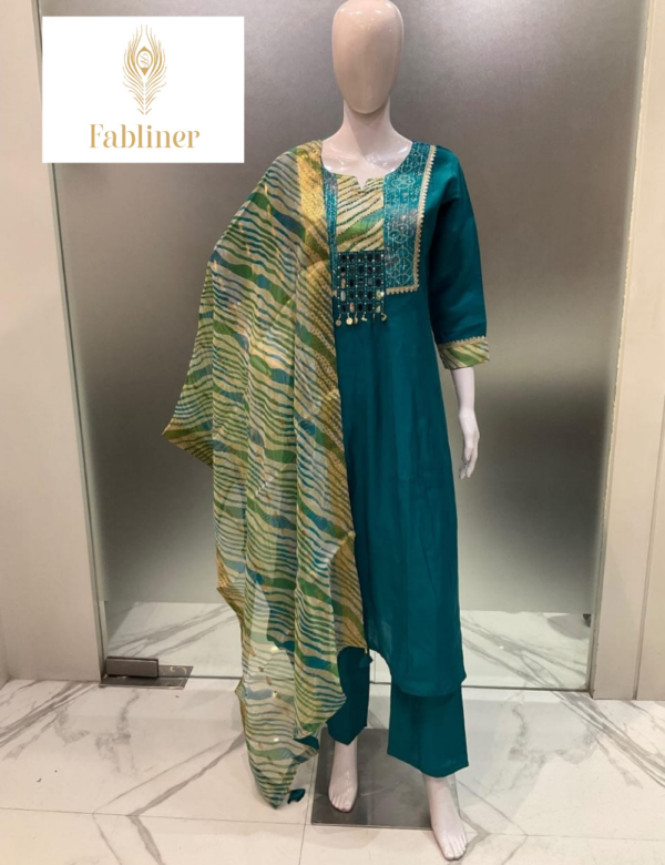 Teal Blue Kurta Set